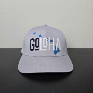 G/FORE Hat Cap Snap Back Mens One Size Gray GOLOHA Hawaiian Golf Mesh Graphic